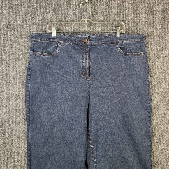 Eileen Fisher Capri Jeans Women's 3X Stretch High Rise Straight Leg - Picture 3 of 9